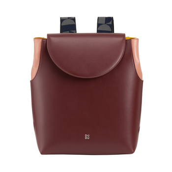 DUDU Modny Damskie plecak skórzany Made in Italy Styl casual Wielofunkcyjny minimalistyczny plecak na co dzień z klapą