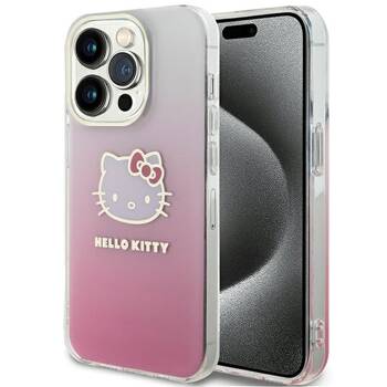 Hello Kitty HKHCP15LHDGKEP iPhone 15 Pro 6.1" różowy/pink hardcase IML Gradient Electrop Kitty Head