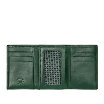 Nuvola Pelle Minimalistyczny Męskie portfel Trifold ze skóry z 6 miejscami na karty kredytowe, banknoty i okienkiem ID